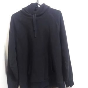 Black fleece hoodie sweater